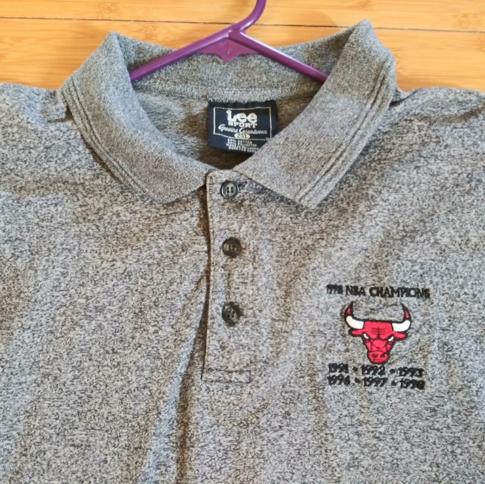 Vintage Lee Sports Chicago Bulls Championship Polo